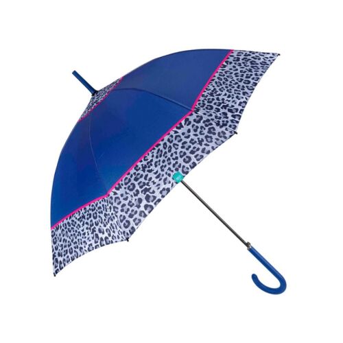 PERLETTI Time, Női bot esernyő Bordo Leopardo / kék, 26255 129573768