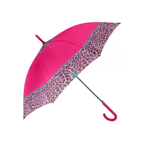 PERLETTI Time, Női bot esernyő Bordo Leopardo / ciklámen, 26255 129573777