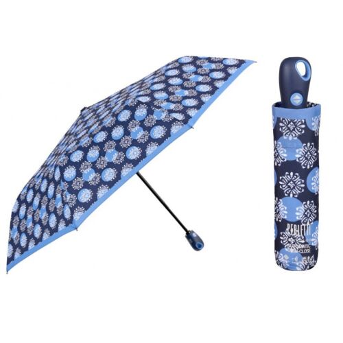 PERLETTI Női teljesen automata esernyő TECHNOLOGY Fiori / kék, 21723 129573961