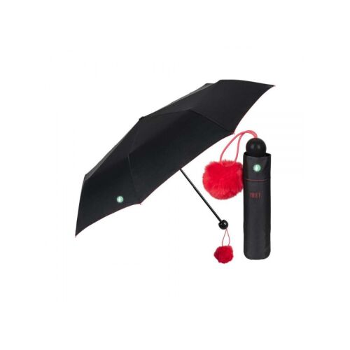 PERLETTI Női összecsukható esernyő POM-POM / piros, 26098 129573988