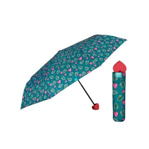 PERLETTI Női összecsukható esernyő FANTASIA HEART / zöld, 26233 129574008 - Perletti
