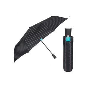 PERLETTI Time, Férfi teljesen automata összecsukható esernyő Gessato / fekete, 26347 129574192 - Esernyő