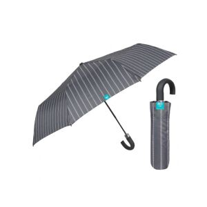 PERLETTI Time, Férfi automata összecsukható esernyő Gessato / szürke, 26346 129574201 - Esernyő