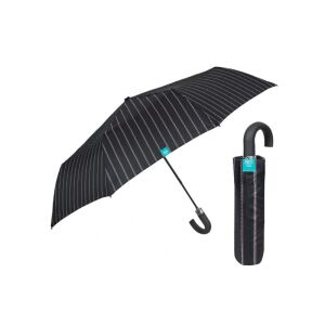 PERLETTI Time, Férfi automata összecsukható esernyő Gessato / fekete, 26346 129574237 - Esernyő