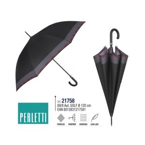 PERLETTI Technology, Férfi bot esernyő / fekete, 21758 129574263 - Esernyő