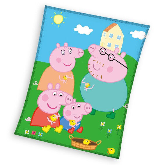 Одеяло Peppa Pig, Carbotex, Микрофибър, 150x200см, Многоцветно