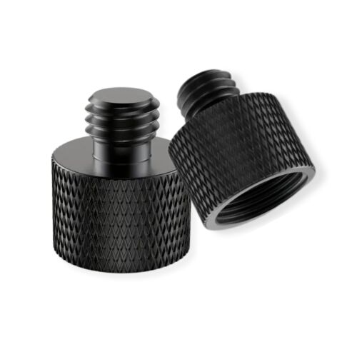 CR mikrofonállvány adapter, GAS® alumínium, 5/8"-os anya-3/8"-os apa menet, mikrofonállványhoz, kameraállványhoz és hangrögzítő berendezésekhez, nagy szilárdságú adapter, fekete 129576092