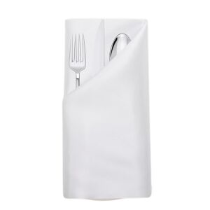 Комплект от 10 салфетки за маса Kotonia Home - 45x45 см, Damask Satin DeLux, 100% памук, бяло 129576249