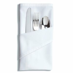 Комплект 10 хотелски салфетки Kotonia Home, 100% памук, перкал, Бяло, 45×45 см 129576373