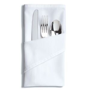 Комплект 10 хотелски салфетки Kotonia Home, 100% памук, перкал, Бяло, 35×35 см 129576413