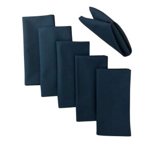 Комплект от 10 салфетки за маса Kotonia Home - 45x45 см, Damask Satin DeLux, 100% памук, тъмносини 129576415