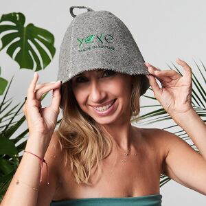 Szauna sapka szürke 100% természetes gyapjú filc univerzális 129577250 - Szauna kiegészítő