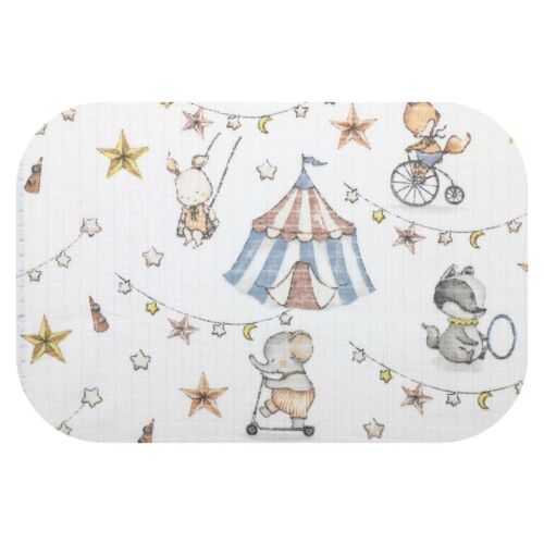 Színes mintás textil pelenka 70x80 cm- Kék Cirkusz