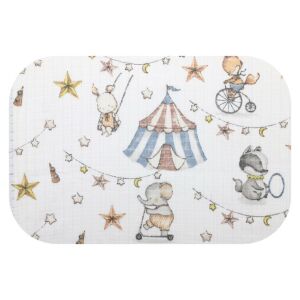 Színes mintás textil pelenka 70x80 cm- Kék Cirkusz 129578231 - Textil pelenka