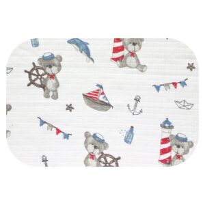 Színes mintás textil pelenka 70x80 cm-Medve kapitány 129578265 - Textil pelenka