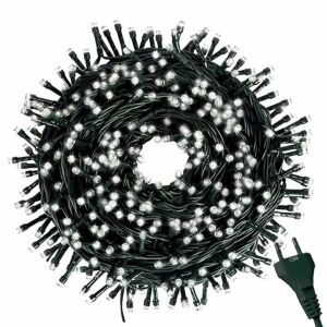 Lumina de Craciun Neco de 100 de metri cu 1000 LED-uri, 8 moduri de iluminare, alb rece - Ghirlande luminoase