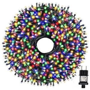 Ghirlanda luminoasa SIKS de 100 metri cu 1000 LED-uri multicolore, 8 moduri de iluminare, pentru interior si exterior - Ghirlande luminoase