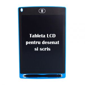 Tableta LCD pentru desenat si scris 8.5", albastru 129602333 - Table de scris si desenat