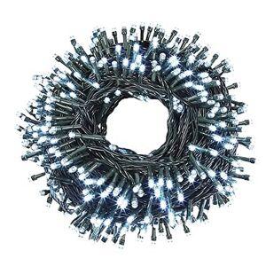 100m SIKS Lumini de Crăciun cu 1000 LED-uri, 8 moduri de iluminare, alb rece, pentru interior și exterior - Ghirlande luminoase