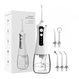 Irigator Bucal BLEKSY® Profesional Pentru Curatarea Dintilor si Gingiilor, Indeparteaza Tartrul, Fara Fir, Ergonomic, Portabil, 3 Trepte De Presiune, Rezervor 300ml, 5 Capete Intradentare Inc 129606599 - Duș bucal