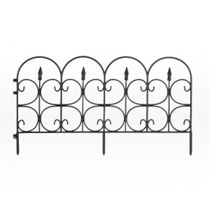 Bordură de grădină din plastic negru, 68 x 38 cm, pentru delimitarea straturilor de flori, a aleilor din grădină și a gazonului - Borduri gradina