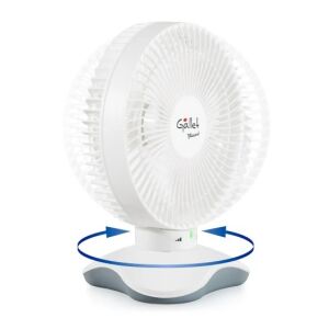 Ventilator de birou Gallet Blizzard VEN6 USB, alb, vedere din față, oscilant - Gallet