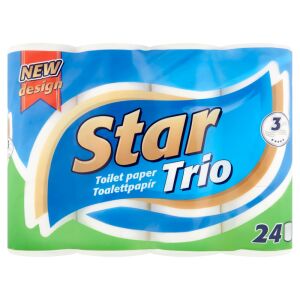 Тоалетна хартия Star Trio 3 Ply 24 ролки 129601212