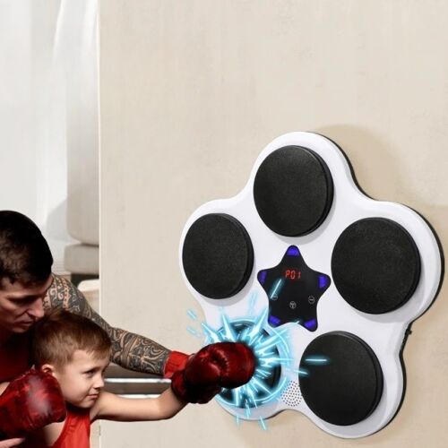 Flippy Interaktív Boxoló Játék Zenével és Fényekkel, Fehér, Gyermekek és Felnőttek Boxoló Edzéséhez