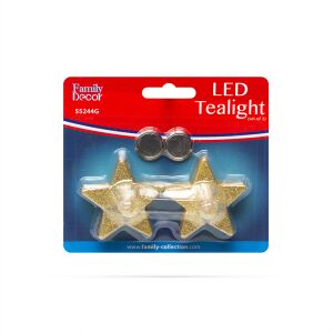 LED svieka v tvare hviezdy - zlatá - 2 ks 129617572
