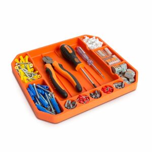 Gumová dielenská tácka s priehradkami a pravítkom 138473909 - Organizéry na nástroje a diely