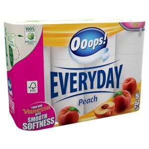 Упс! Everyday Peach 3 Ply Тоалетна хартия 24 ролки 129607637