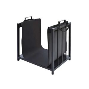 Feuerholzkorb für Kamin - 50,5 x 37 x 50 cm - Schwarz 129631266