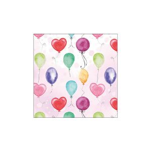 Flying Balloons lufis szalvéta - halvány rózsaszín