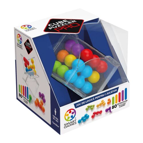 Smart Games Cube Puzzler Pro logikai játék gyerekeknek, 80 kihívás, 10+ éves kortól, román nyelvű kiadás