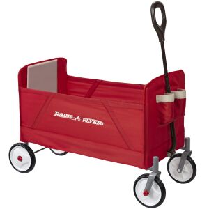 Radio Flyer EZ Fold Wagon Összecsukható Vontatókocsi, piros, 100 x 54 x 83 cm 129638303 - Tolható, húzható játék