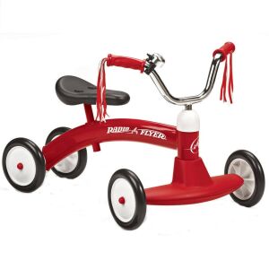 Radio Flyer Scoot About, roter Pedal-loser Roller für Kleinkinder, 1-3 Jahre alt - Elektrofahrzeug, Dreiräder, Laufräder und Kinder-Roller