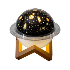 Szobapárásító Macvi®, 14 x 14 cm, A13480 modell, Planet modell, 250 ml, világos fehér