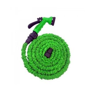 Macvi® Hosszabbítható kerti tömlő többfunkciós öntözőfúvókával, 45 m hosszú, zöld