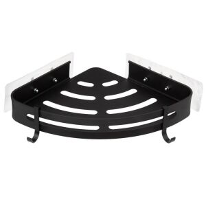 Zuhanypolc Macvi® zuhanypolc szett fekete alumínium fürdőszoba polc szett modern és ellenálló design könnyű összeszerelés hely optimalizált