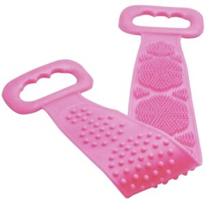 Macvi® Szilikon zuhanyzós hátkefe, 80x11 cm, rózsaszín