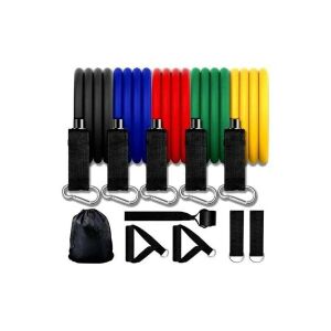 5 darabos készlet elasztikus szalagok Macvi® BODY FIT LLQ001-1, ellenállással, több színű