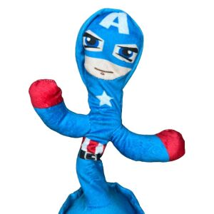 Interaktív Macvi® Táncoló kaktusz Amerika Kapitánnyal , Énekel, táncol és ismétli a mondókákat, 20 dal, fények, kék, 32 cm, 32 cm