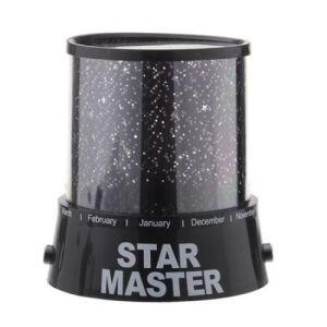 Macvi® Star Master éjjeli lámpa csillag és hold vetítéssel, fekete színben