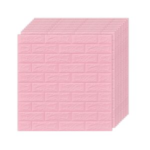Macvi rózsaszín tégla 3D falpanel, öntapadós hab tapéta - Macvi