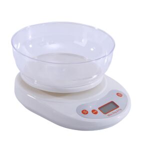 Macvi® konyhai mérleg tálcával, 5 kg, LCD kijelző, automatikus zárás 129640204 - Bőrönd kiegészítő