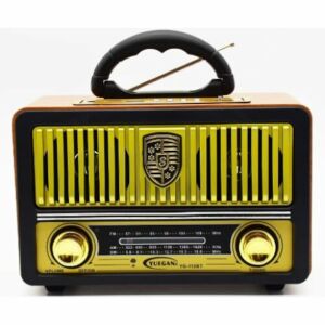 Macvi Retro Bluetooth Rádió Hangszóró YG-112BT, Arany - Rádió