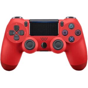 Macvi® Doubleshock 4 vezeték nélküli vezérlő PS4, PS TV, PS Now, piros, rezgéssel