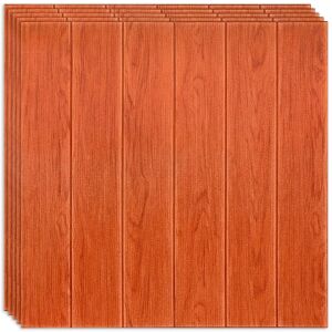 Macvi Panelled Wood Orange 3D falpanelek, 10 darabos készlet - Tapéta