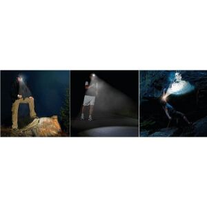 Macvi® fejlámpa 5 LED-del, erőteljes megvilágítás, állítható rugalmas fejpánt a maximális kényelem érdekében, ideális túrázáshoz és szabadtéri tevékenységekhez.