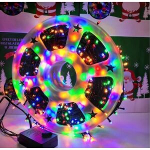 Macvi® karácsonyi LED karácsonyi fényfüzér beltéri és kültéri használatra, 40M, LED, többszínű, ködálló, ködálló